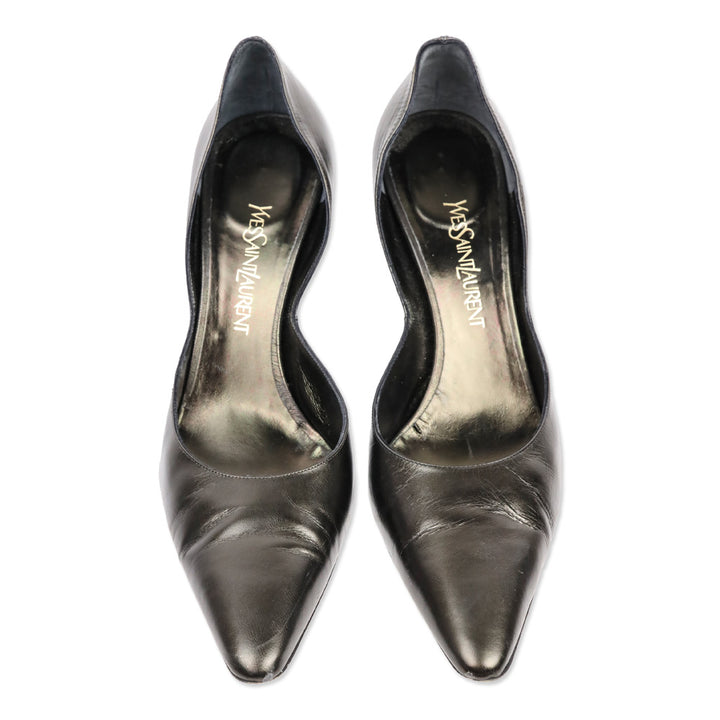 Yves Saint Laurent Black/Brown D'Orsay Pump