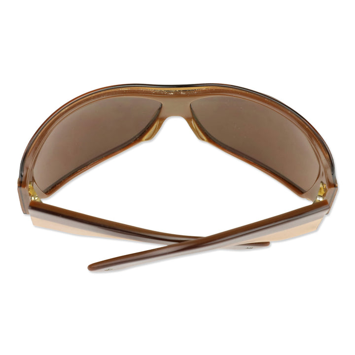 Yves Saint Laurent Brown Acetate Oversized Round Sunglasses