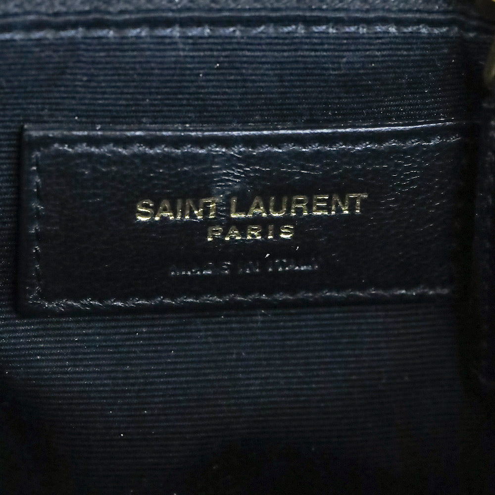 Yves Saint Laurent Dark Beige Quilted Nappa Leather LouLou Puffer Small Shoulder Bag