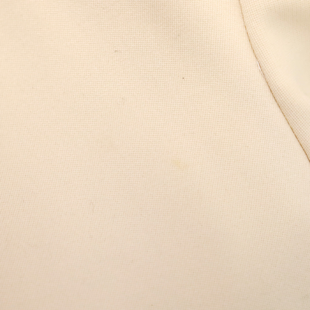 Yves Saint Laurent Rive Gauche Vintage Cream Black Trim Wool V-Neck Jacket