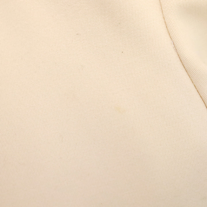 Yves Saint Laurent Rive Gauche Vintage Cream Black Trim Wool V-Neck Jacket