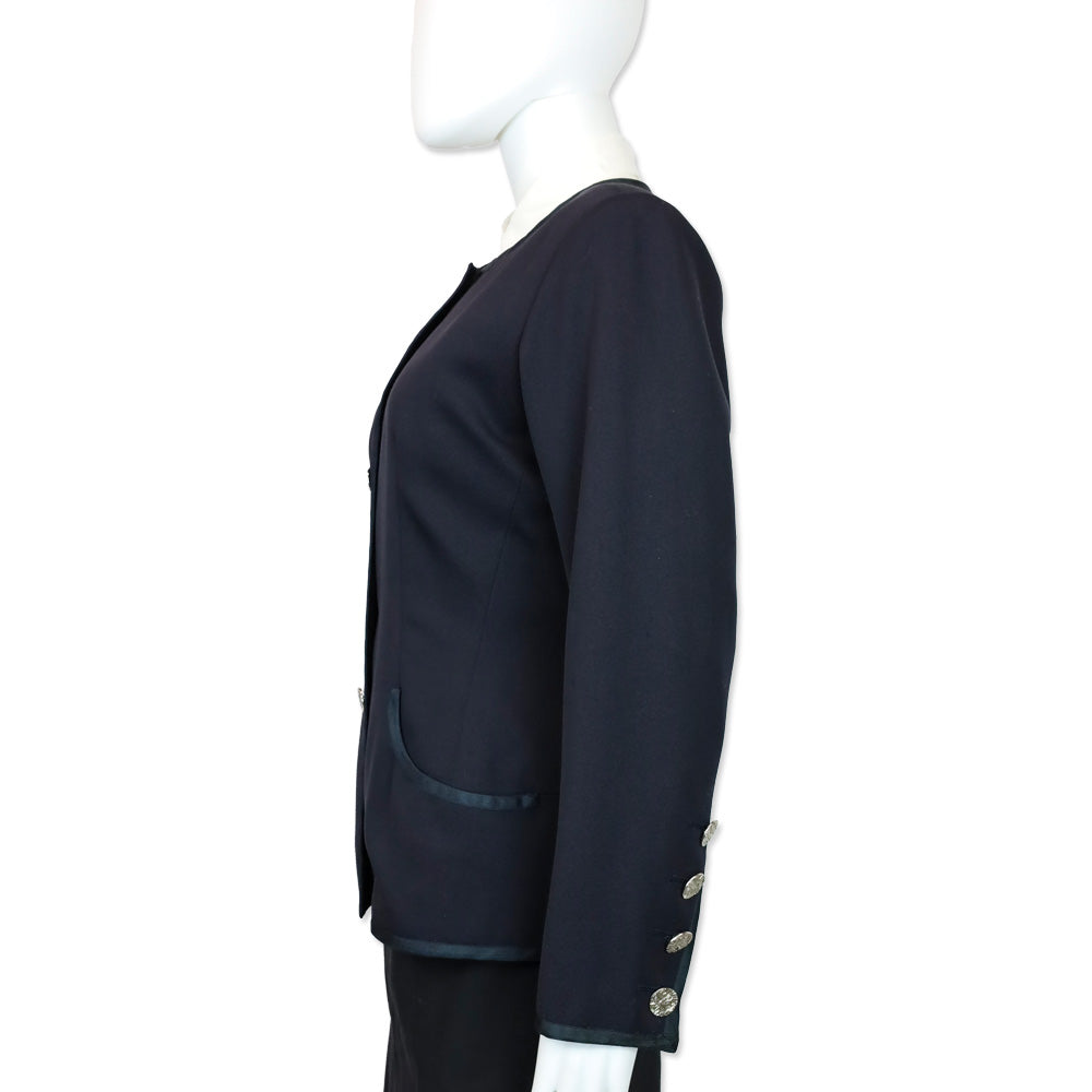 Yves Saint Laurent Rive Gauche Vintage Navy Wool Jacket