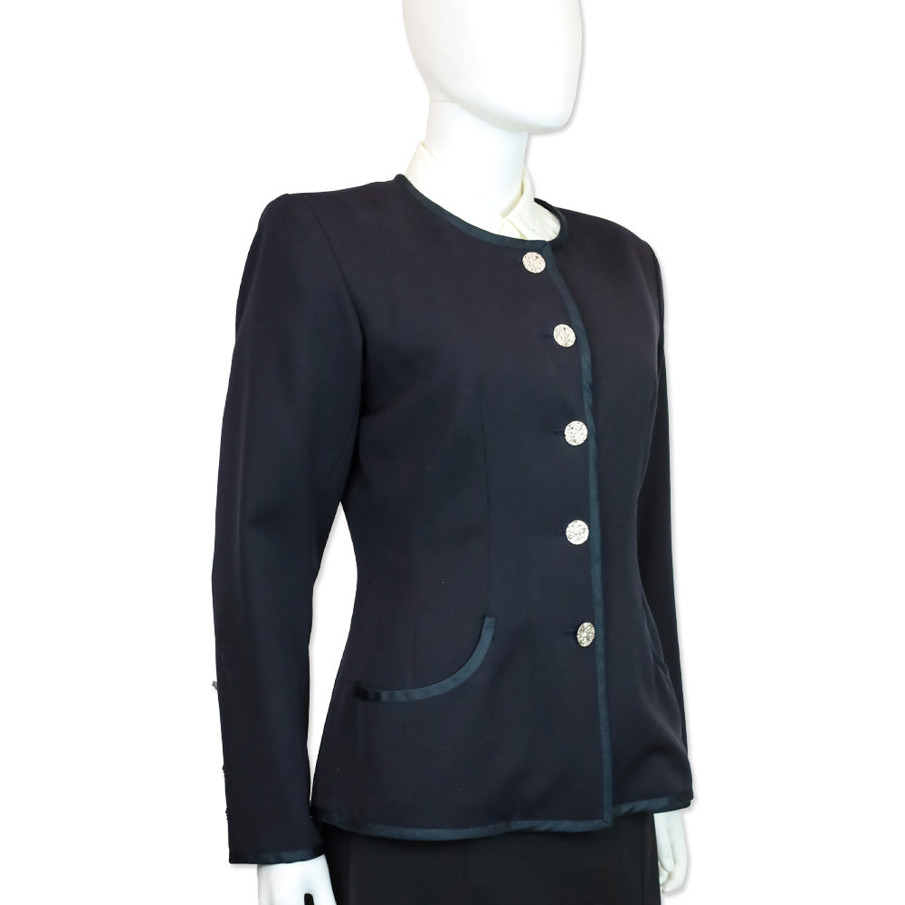Yves Saint Laurent Rive Gauche Vintage Navy Wool Jacket