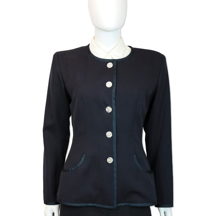 Yves Saint Laurent Rive Gauche Vintage Navy Wool Jacket