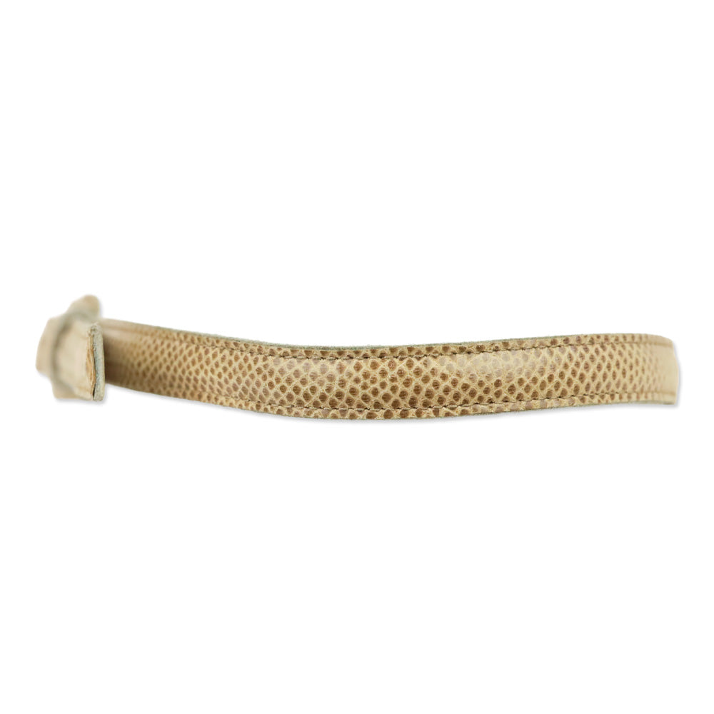 Yves Saint Laurent Thin Beige Snakeskin Belt