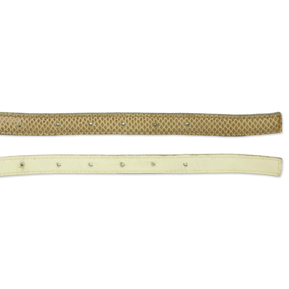 Yves Saint Laurent Thin Beige Snakeskin Belt