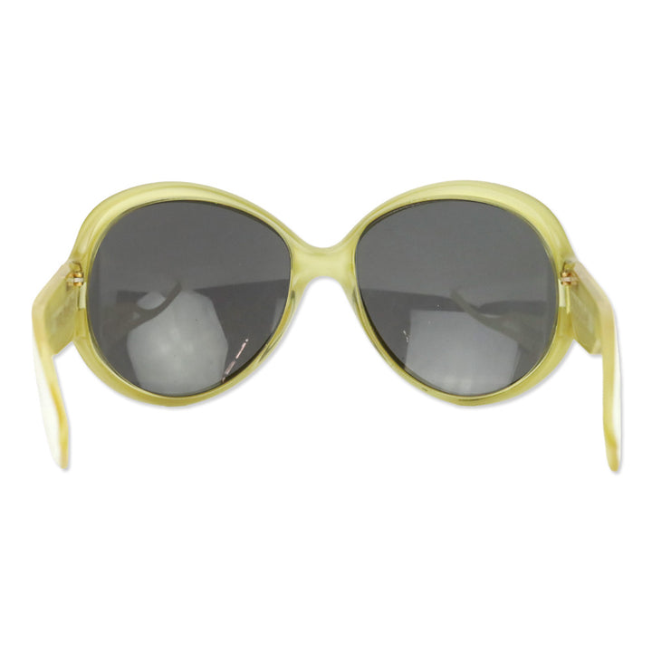 Yves Saint Laurent White/Clear Oversized Round Sunglasses