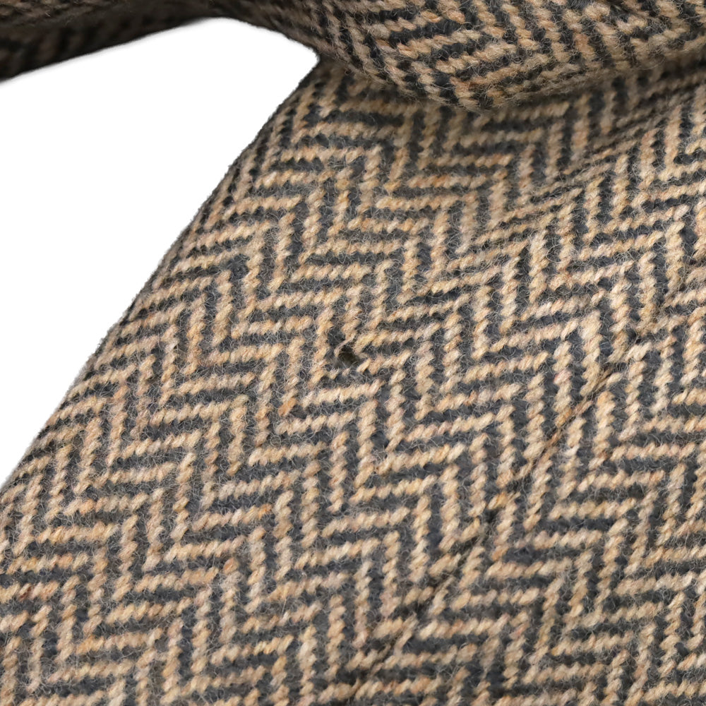 Yves Saint Laurent Beige Herringbone Tweed Single Button Blazer