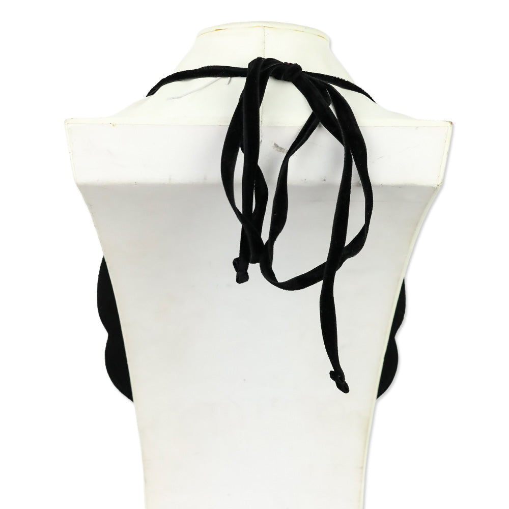 Yves Saint Laurent Rive Gauche by Tom Ford F/W 2002 Rock Crystal Black Velvet Choker Necklace