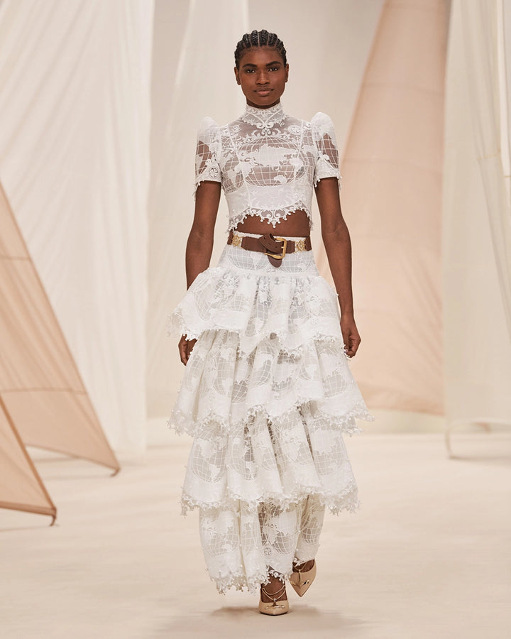 Zimmerman Ivory High Tide Embroidered Bodice
