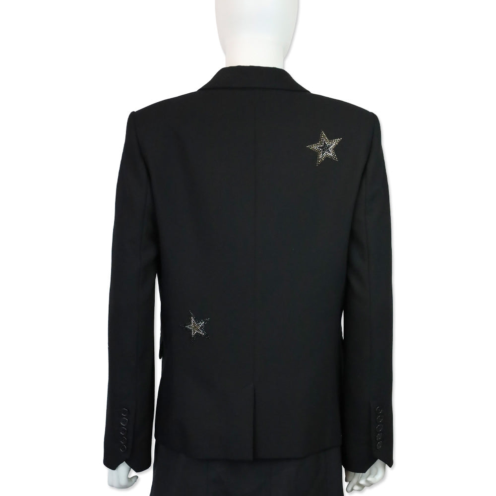 Zadig & Voltaire Black Crystal Star & Lightning Victor Light Blazer
