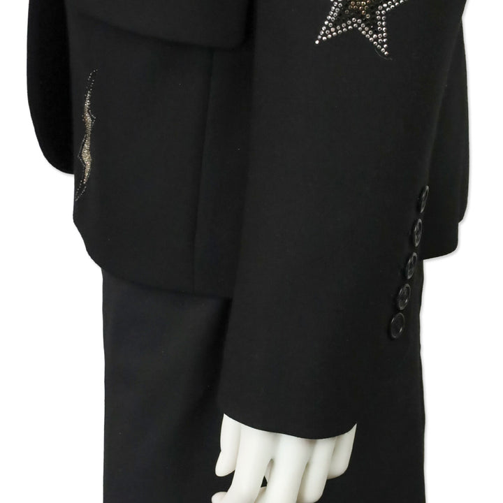 Zadig & Voltaire Black Crystal Star & Lightning Victor Light Blazer