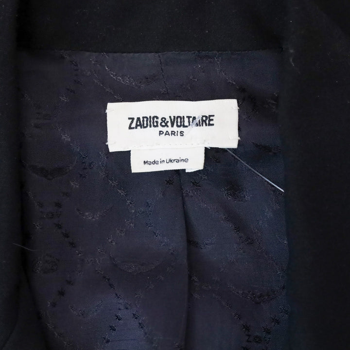 Zadig & Voltaire Black Crystal Star & Lightning Victor Light Blazer