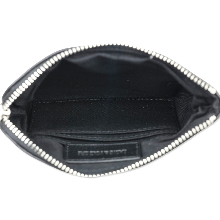 Zadig & Voltaire Black Grained Leather Mini Uma Wings Wallet