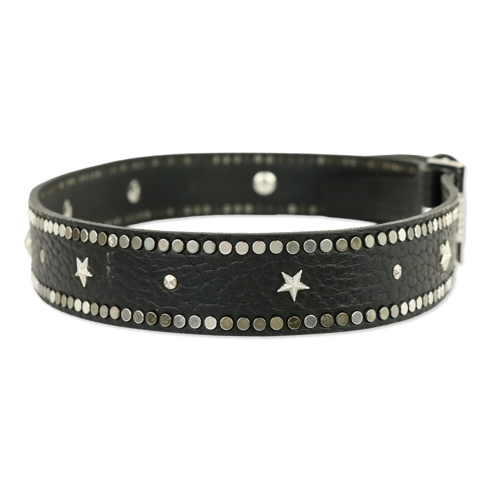 Zadig & Voltaire Black Leather Starlight Belt