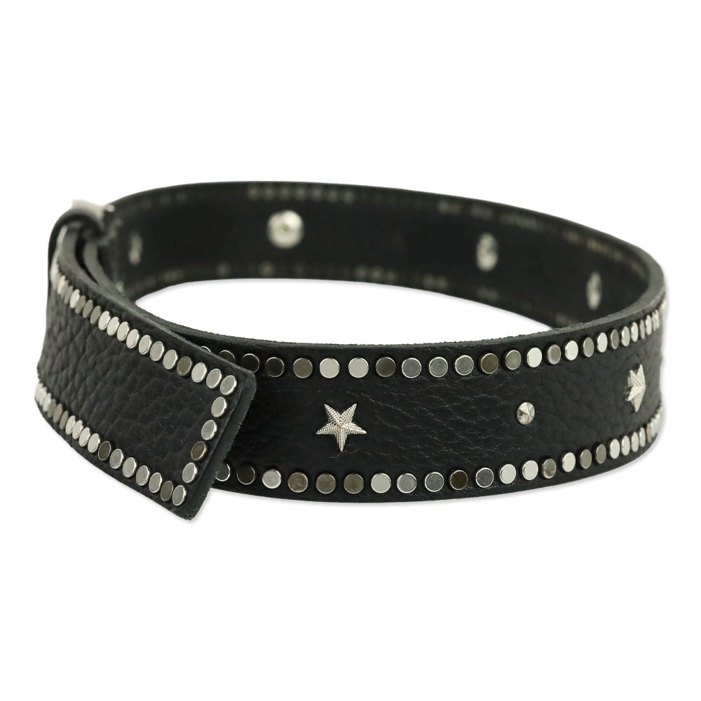 Zadig & Voltaire Black Leather Starlight Belt