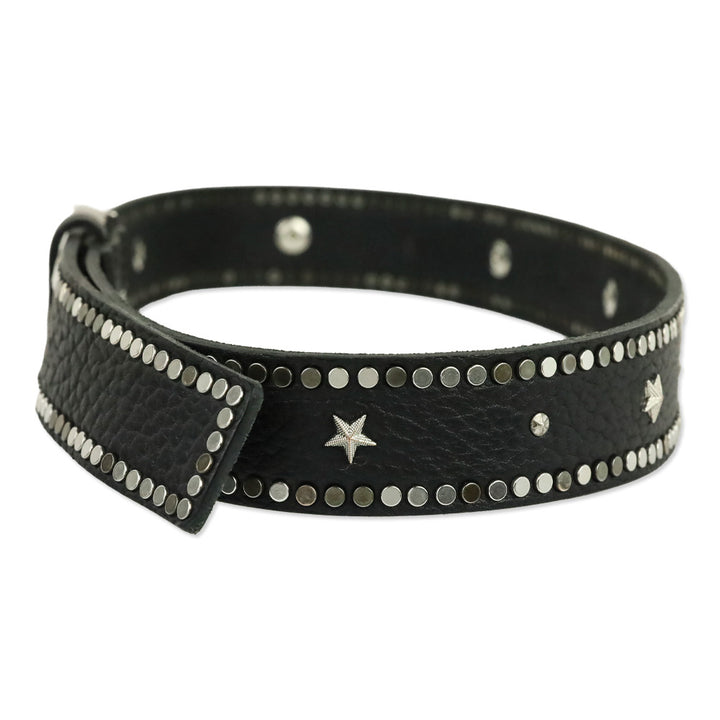 Zadig & Voltaire Black Leather Starlight Belt