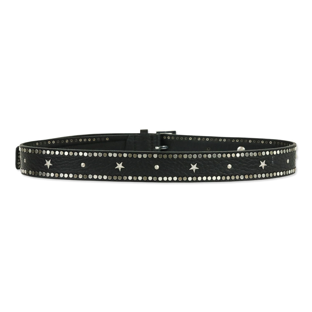 Zadig & Voltaire Black Leather Starlight Belt