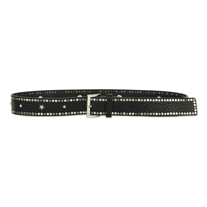 Zadig & Voltaire Black Leather Starlight Belt
