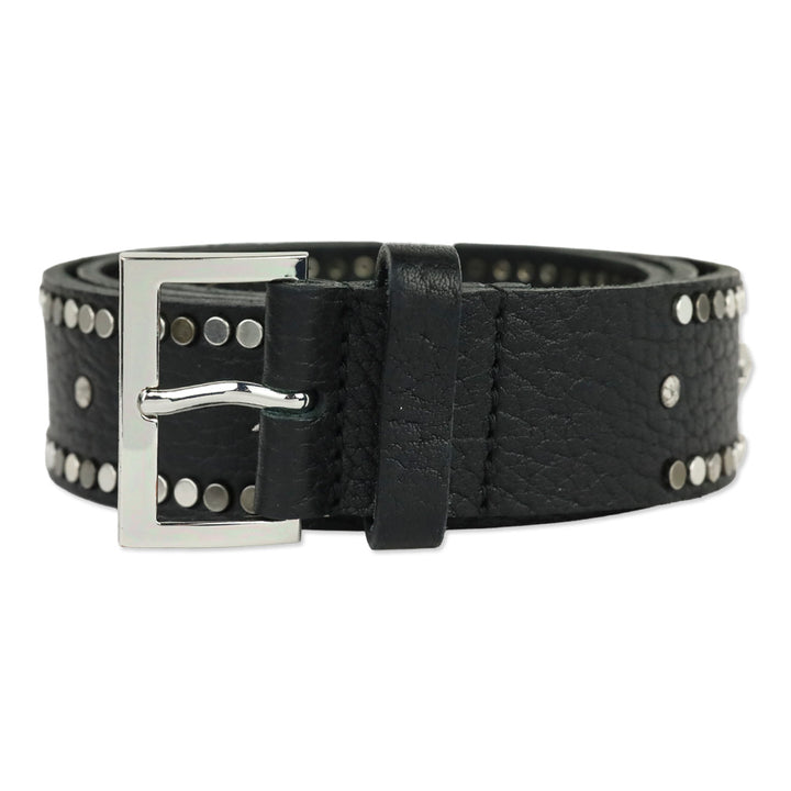 Zadig & Voltaire Black Leather Starlight Belt