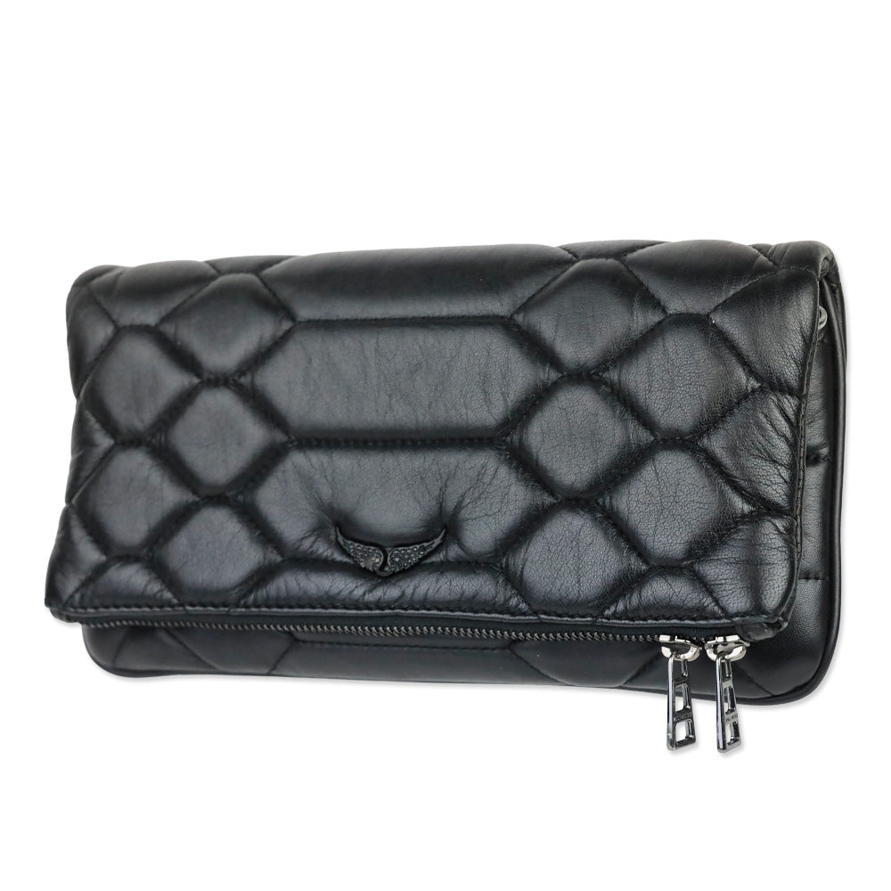 Zadig & Voltaire Black Quilted Flap Shoulder Bag