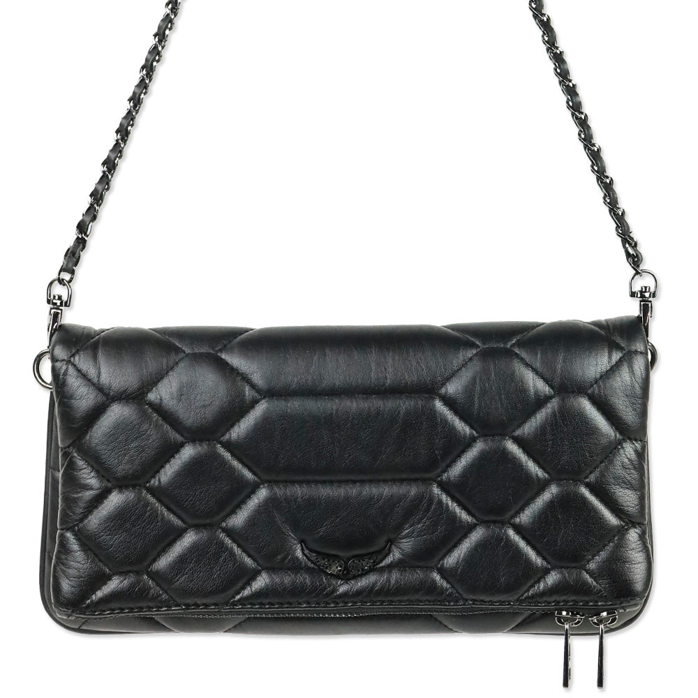 Zadig & Voltaire Black Quilted Flap Shoulder Bag