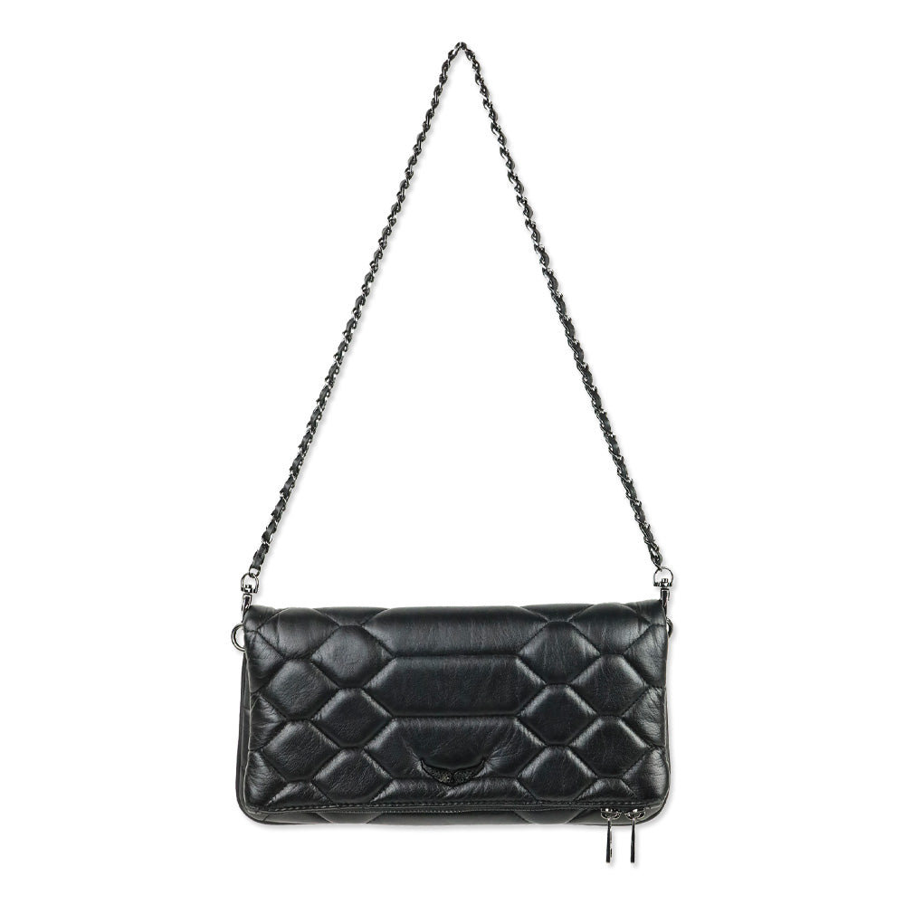 Zadig & Voltaire Black Quilted Flap Shoulder Bag