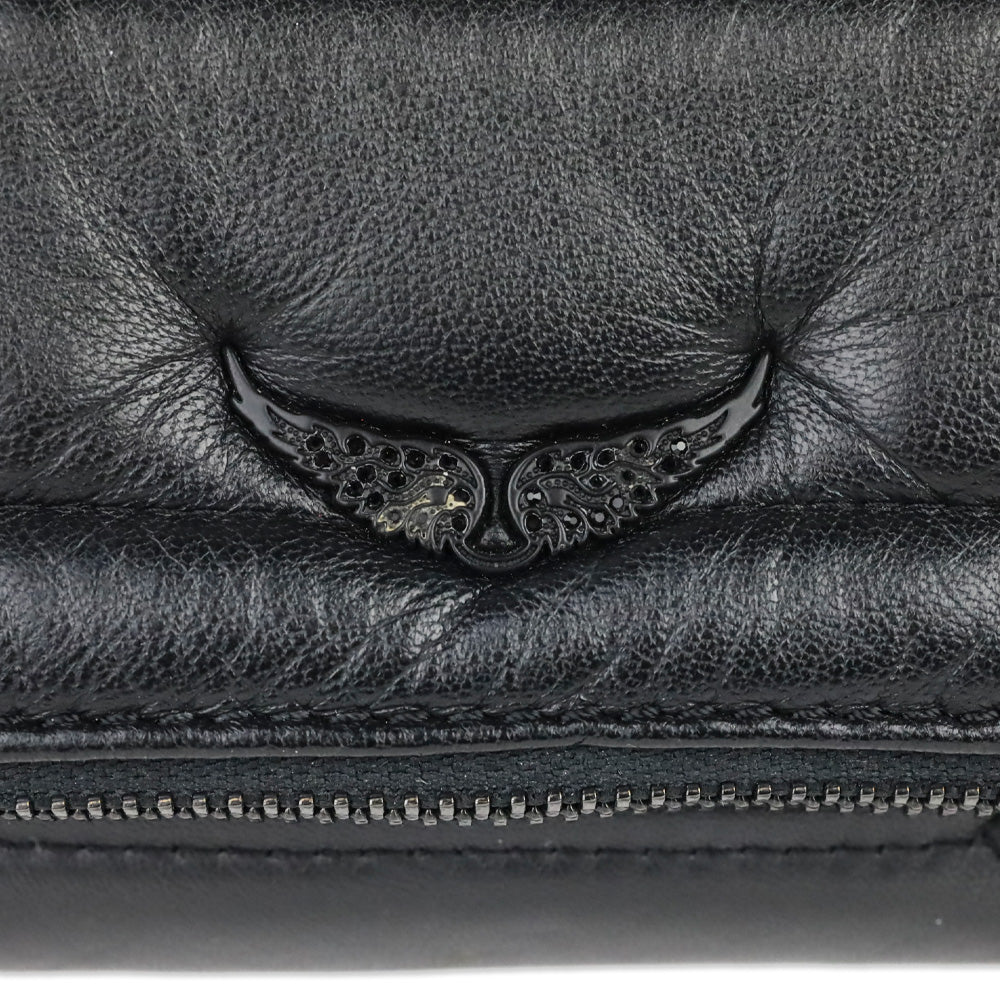 Zadig & Voltaire Black Quilted Flap Shoulder Bag