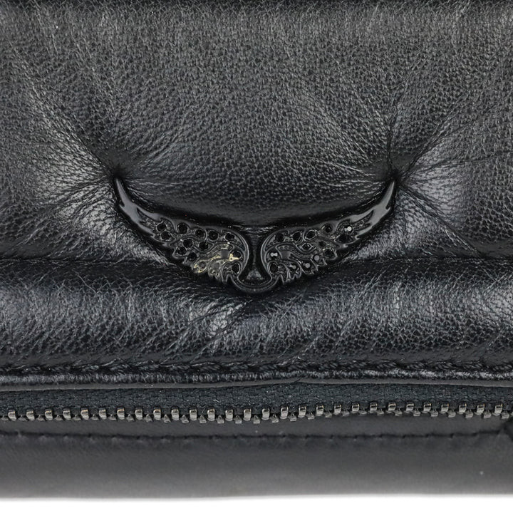 Zadig & Voltaire Black Quilted Flap Shoulder Bag