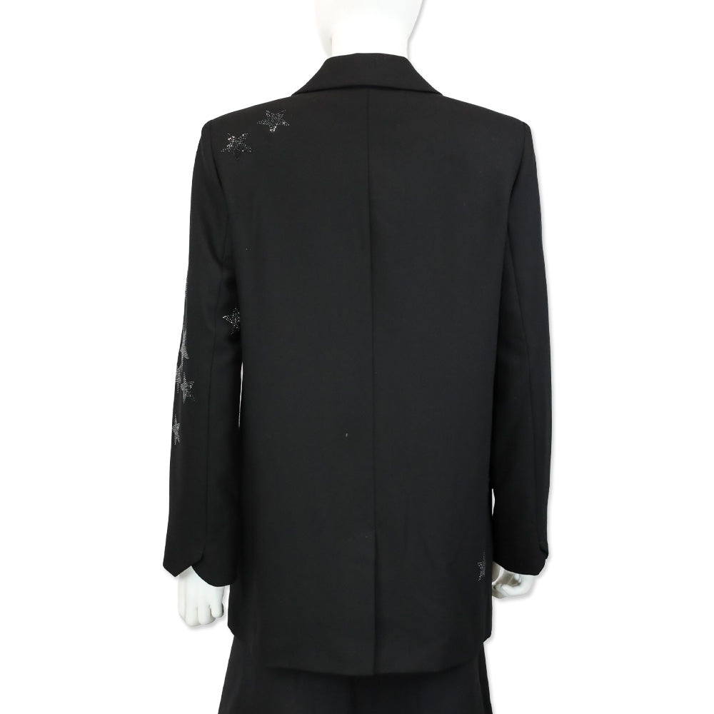 Zadig & Voltaire Black Viva Strass Rhinestone-Star Blazer