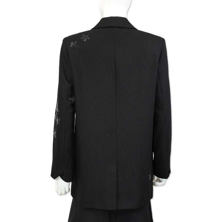 Zadig & Voltaire Black Viva Strass Rhinestone-Star Blazer