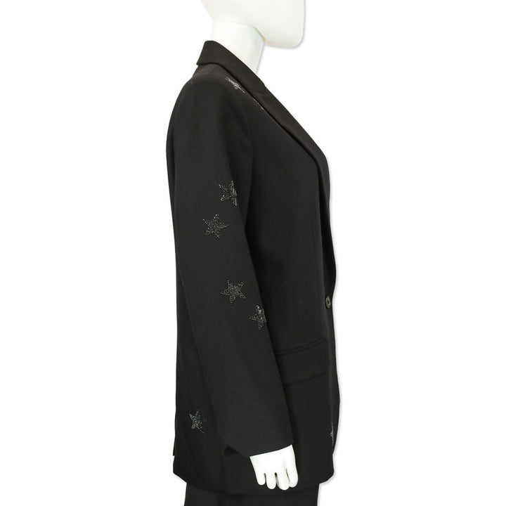 Zadig & Voltaire Black Viva Strass Rhinestone-Star Blazer