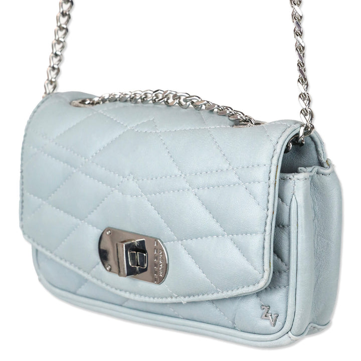 Zadig & Voltaire Blue Quilted Leather Skinny Love Crossbody Bag