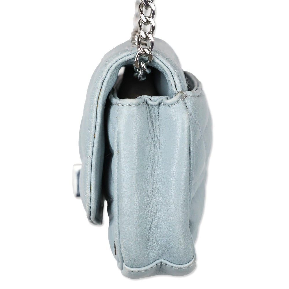 Zadig & Voltaire Blue Quilted Leather Skinny Love Crossbody Bag