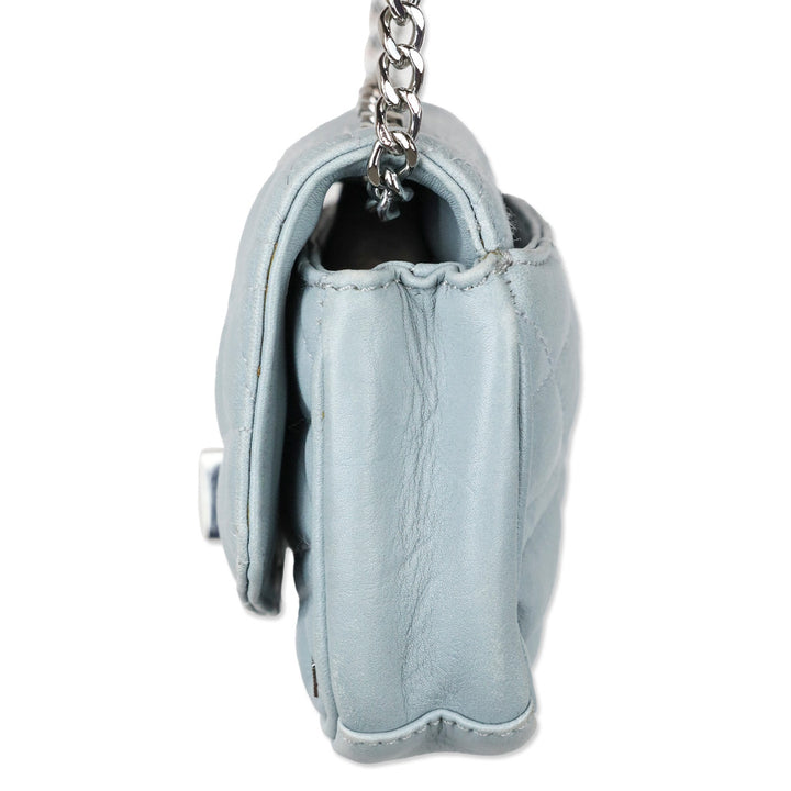 Zadig & Voltaire Blue Quilted Leather Skinny Love Crossbody Bag