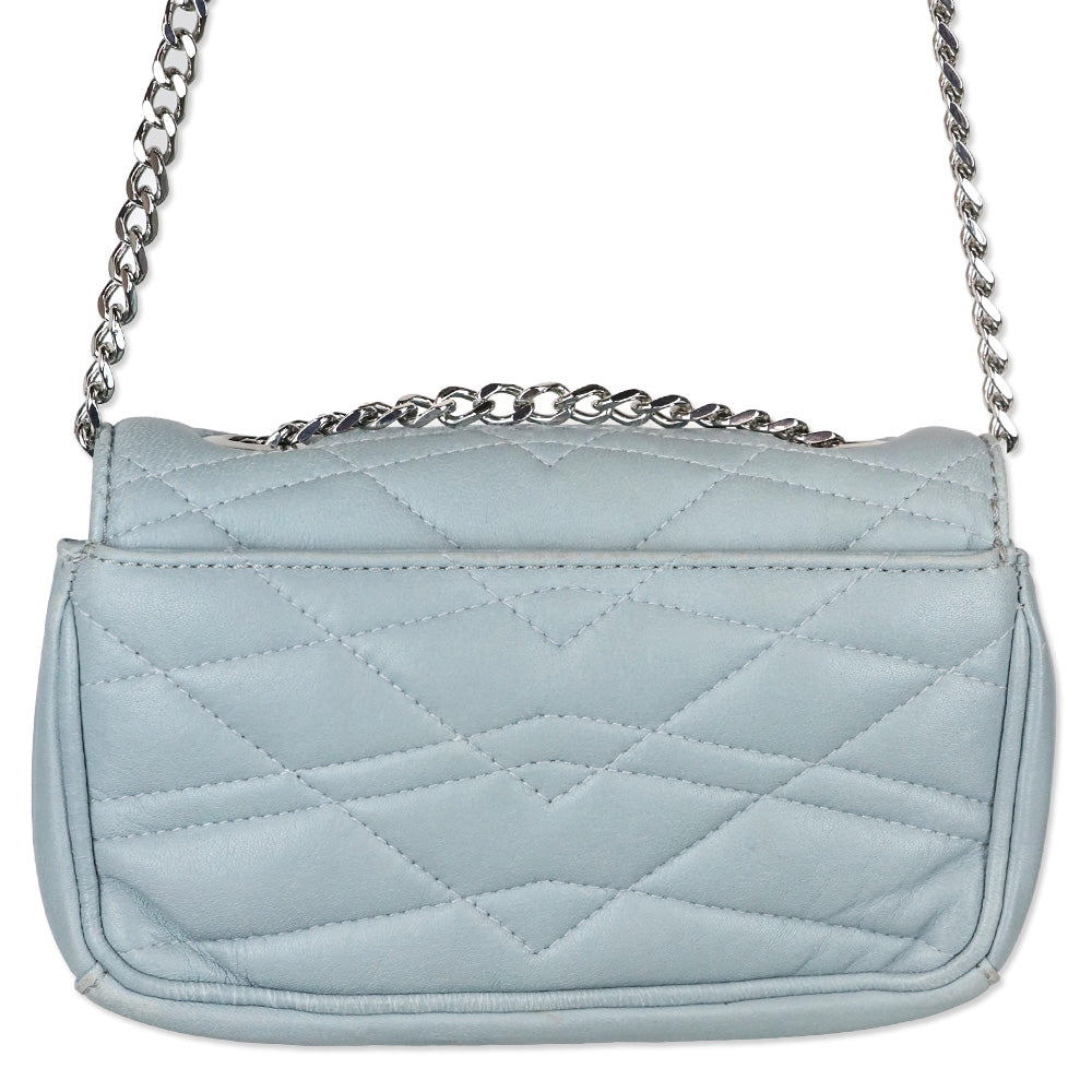 Zadig & Voltaire Blue Quilted Leather Skinny Love Crossbody Bag