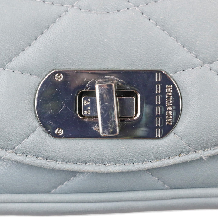 Zadig & Voltaire Blue Quilted Leather Skinny Love Crossbody Bag