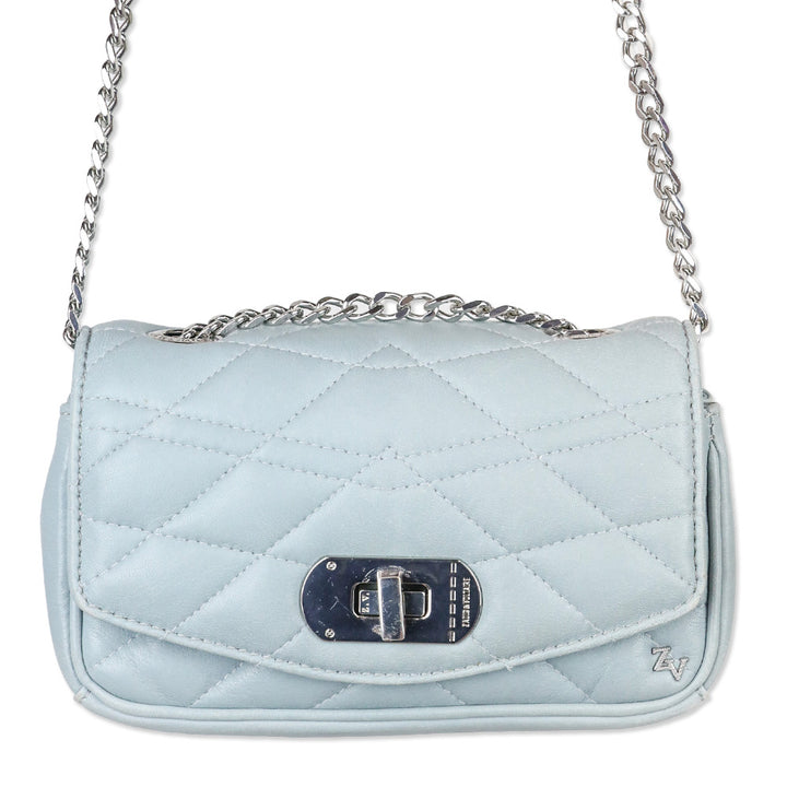 Zadig & Voltaire Blue Quilted Leather Skinny Love Crossbody Bag