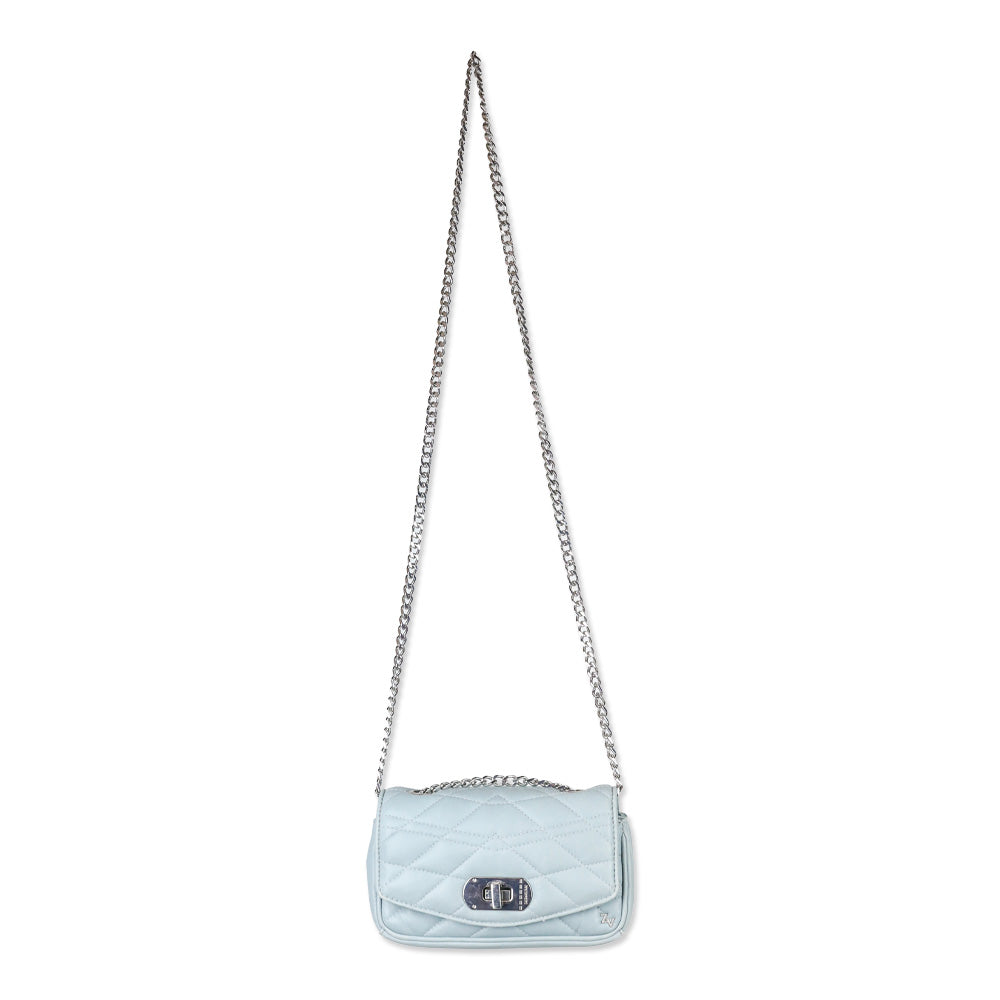 Zadig & Voltaire Blue Quilted Leather Skinny Love Crossbody Bag