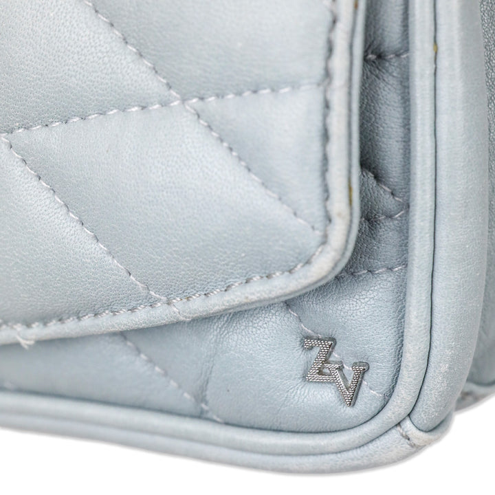 Zadig & Voltaire Blue Quilted Leather Skinny Love Crossbody Bag