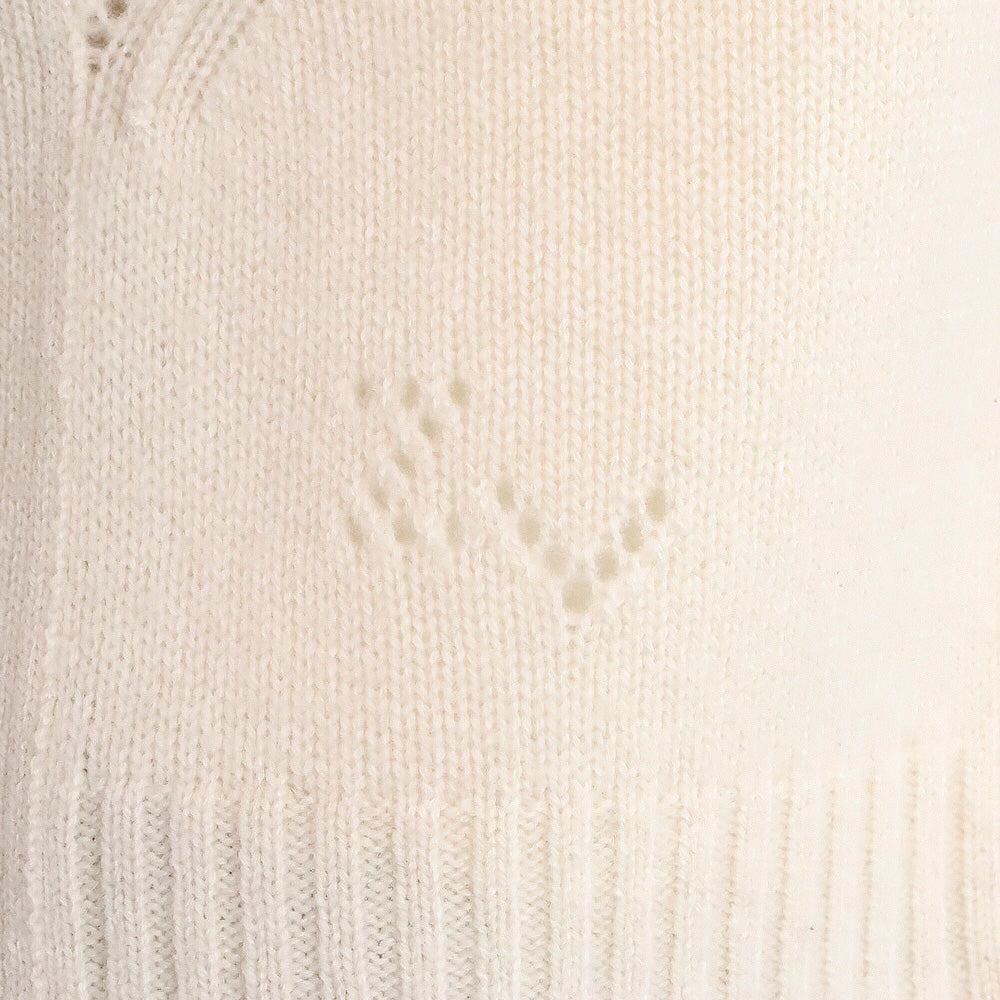 Zadig & Voltaire Cream Lili Heart Cashmere Sweater