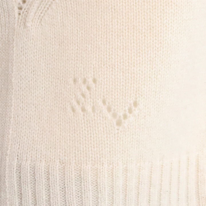 Zadig & Voltaire Cream Lili Heart Cashmere Sweater
