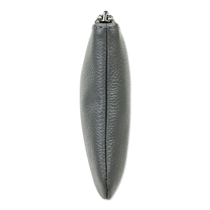 Zadig & Voltaire Grey Grained Leather Mini Uma Wings Wallet