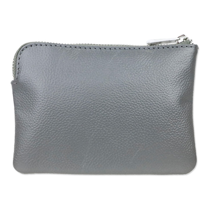 Zadig & Voltaire Grey Grained Leather Mini Uma Wings Wallet