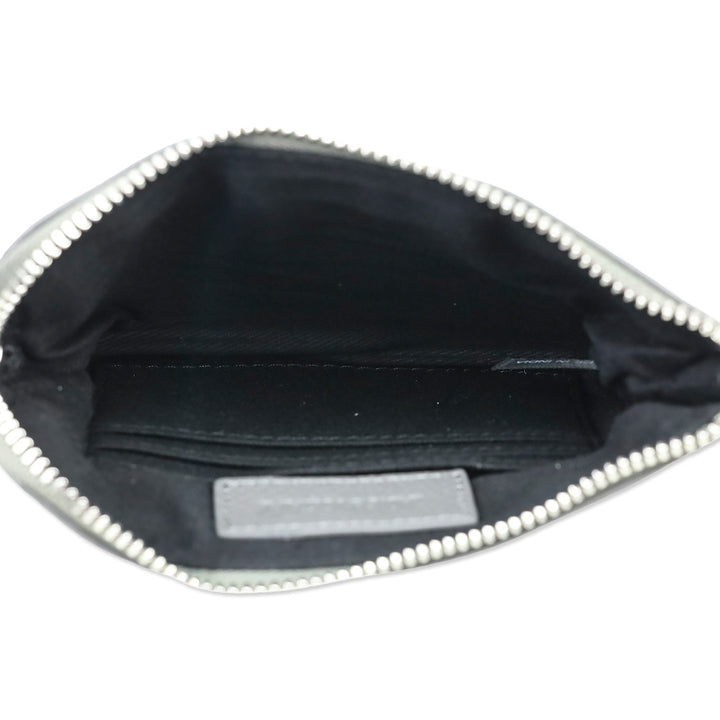 Zadig & Voltaire Grey Grained Leather Mini Uma Wings Wallet