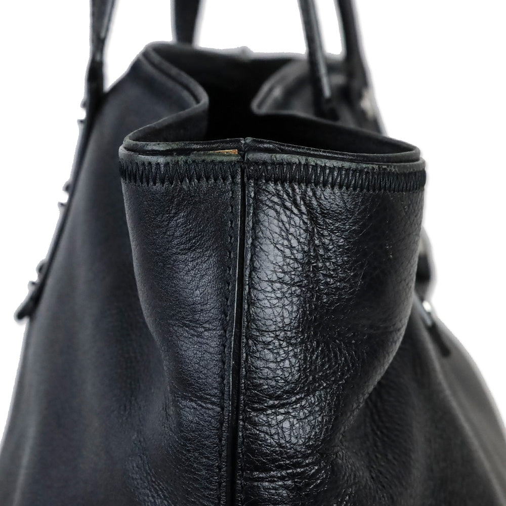 Zadig and Voltaire Black Leather Mick Tote