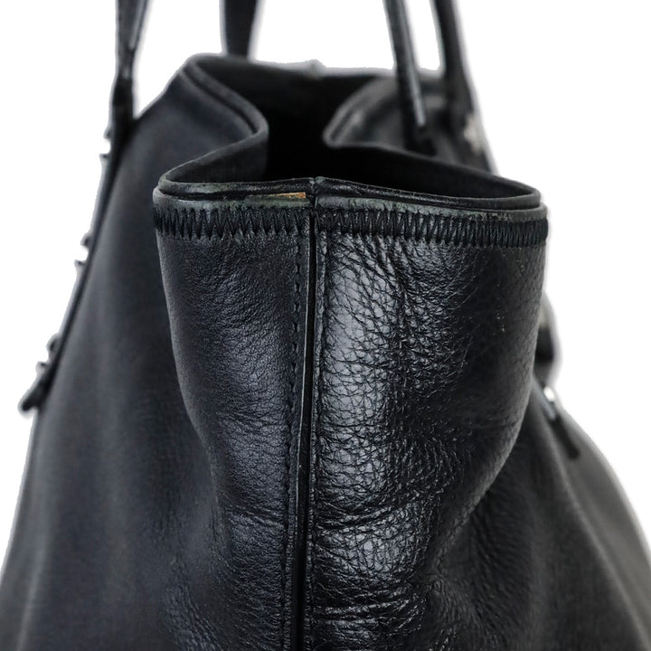 Zadig and Voltaire Black Leather Mick Tote