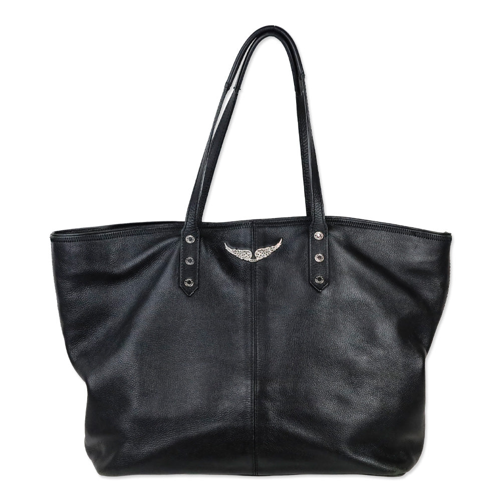 Zadig and Voltaire Black Leather Mick Tote