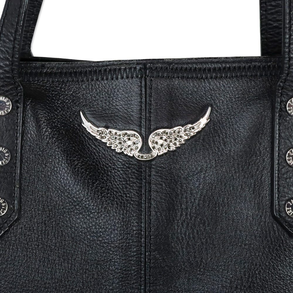 Zadig and Voltaire Black Leather Mick Tote
