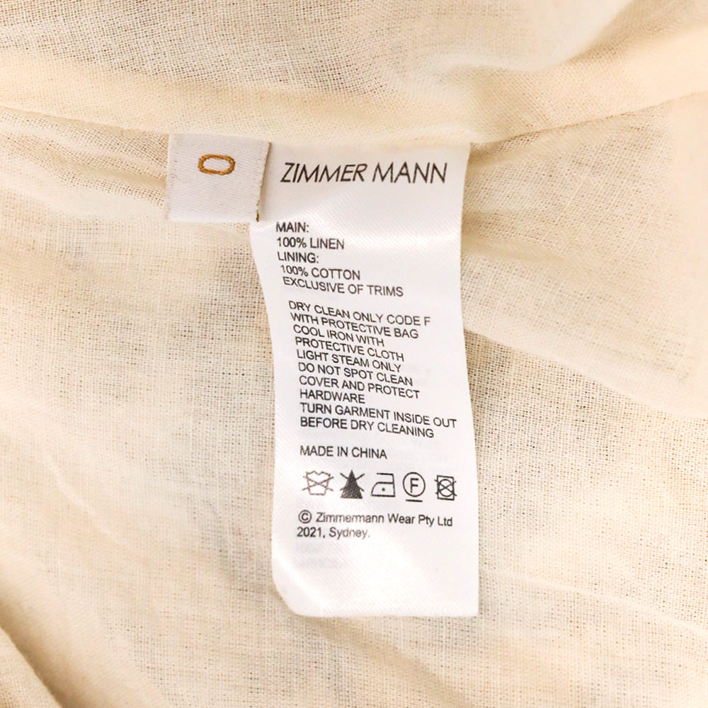Zimmermann Aliane Floral-Print Scalloped Linen Shorts